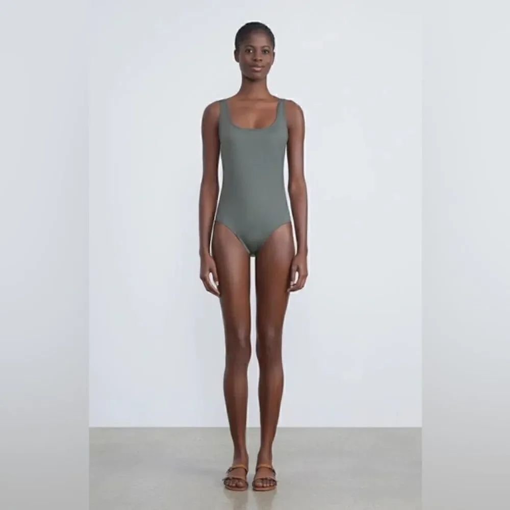 Lafayette 148 NWT L148 SWIM ONE-PIECE Deep Basil $489